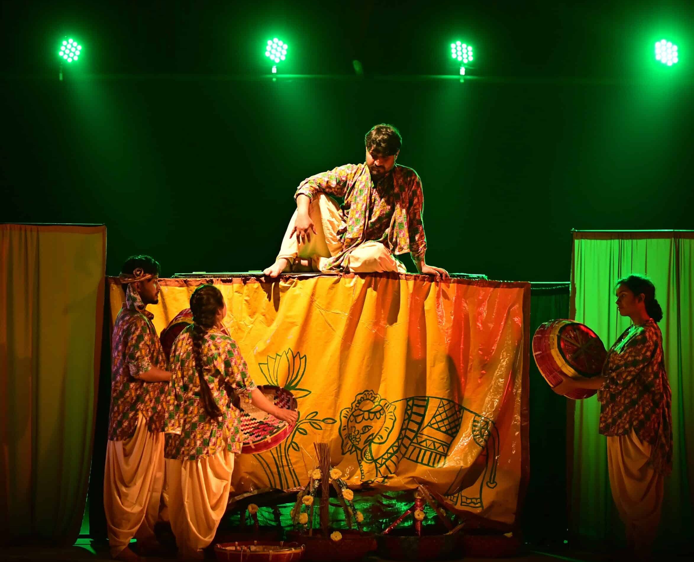 artist are performing mithila drama